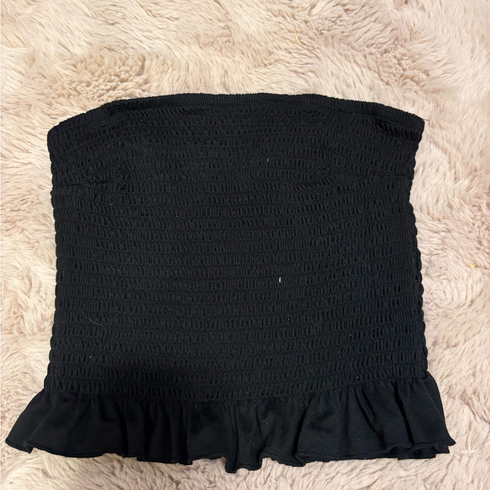 Bluenotes Black Smocked Tube Top
